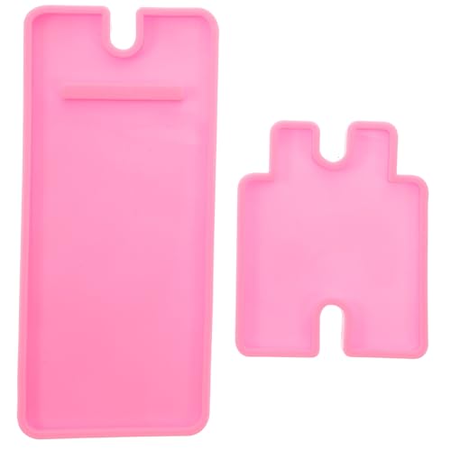 AUTSUPPL DIY Silikon Gießform für Handyhalterung Flexibles Langlebiges Material Leicht und Tragbar Praktische Handy Ständer Form für Kreatives Gießen und Tablet Halter Herstellung Rosa von AUTSUPPL