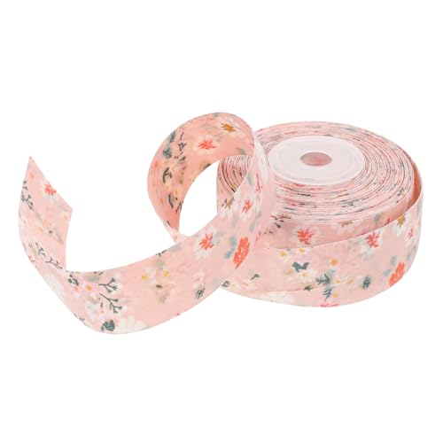 AUTSUPPL Dekoratives Geschenkband Breit Yards Doppelseitiges Chiffon band mit Blumenmuster Strapazierfähig Vielseitig für Verpackung DIY Schleifen Hochzeit und Bastelbedarf von AUTSUPPL
