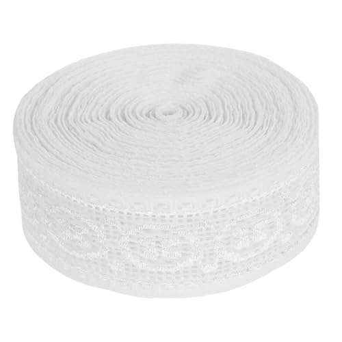 AUTSUPPL Elastischer Weiße Spitzenbesatz Meterware für DIY Kleidung Unterwäsche Dekorative Borte zum Nähen und Basteln für Brautkleid Party Schmuck Zubehör von AUTSUPPL