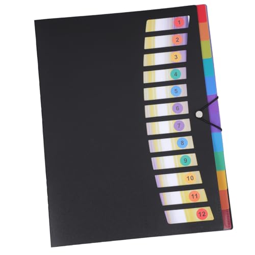 AUTSUPPL Fächermappe mit Elastischem Verschluss Erweiterbare Dokumentenmappe mit Mehreren Taschen und Register Schwarzer Organizer für Büro und Zuhause AUTSUPPL Fächermappe mit Elastischem Verschluss Erweiterbare Dokumentenmappe mit Mehreren Taschen und Register Schwarzer Organizer für Büro und Zuhause von AUTSUPPL