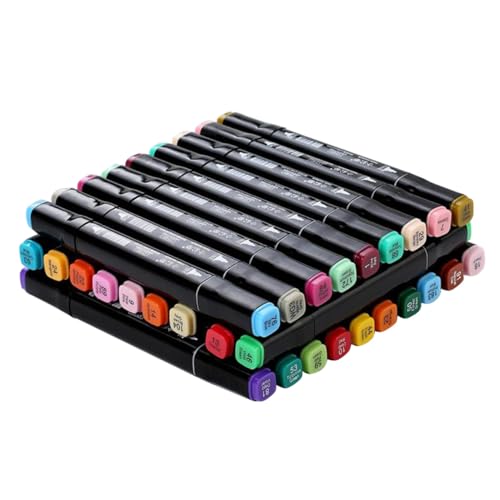 AUTSUPPL Farben Marker Stifte Dualspitze Wasserlösliche Filzstifte für Schüler Malset mit Schimmernden Effekten Illustration Skizzieren Manga Kunstbedarf von AUTSUPPL