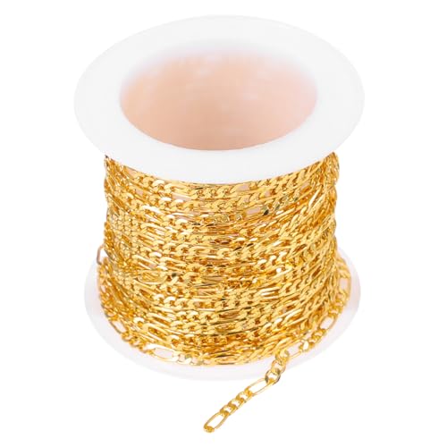 AUTSUPPL Goldfarbene Kupferkette Breit Doppelseitig Polierte DIY Schmuckkette Robuste Halskette für Handgemachte Accessoires Vielseitig Verwendbare Bastelketten AUTSUPPL Goldfarbene Kupferkette Breit Doppelseitig Polierte DIY Schmuckkette Robuste Halskette für Handgemachte Accessoires Vielseitig Verwendbare Bastelketten von AUTSUPPL