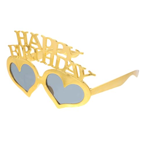 AUTSUPPL Happy Birthday Party Brille Herzform Plastikrahmen Leichtes Design Fotoaccessoire für Erwachsene Geburtstagsfeier Dekoration von AUTSUPPL
