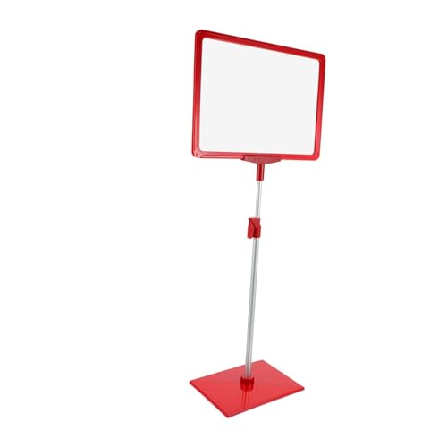 AUTSUPPL Höhenverstellbarer Posterständer Transparentes PVC Display mit Rostfreiem Abs Rahmen für Flexiblen Tischaufsteller und Werbedisplay für Präsentationen und Werbung von AUTSUPPL