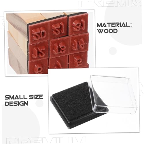 AUTSUPPL Holzstempel für Scrapbooking mit Wochenzahlen Langlebige Handliche DIY Stempel aus Robustem Holz für Kreative Bastelprojekte und Kalendergestaltung von AUTSUPPL