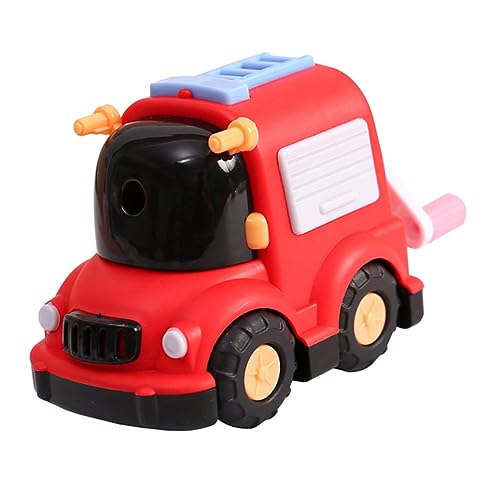 AUTSUPPL Manueller Bleistiftspitzer Handkurbel Anspitzer Schulbedarf Cartoon Auto Design Rot Sicher Glatt Oberfläche Leicht und Robust für Schüler von AUTSUPPL