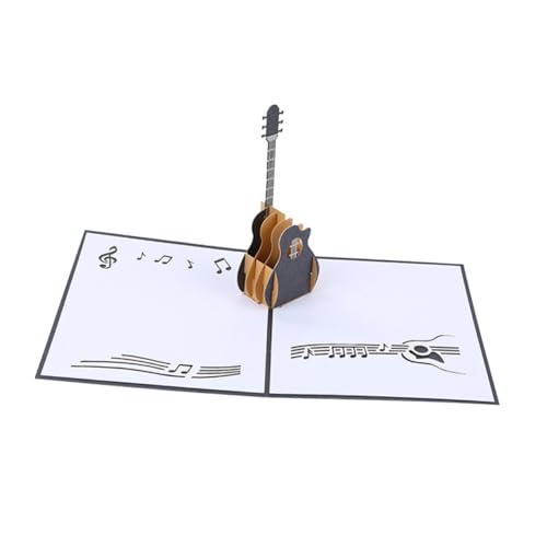 AUTSUPPL Musik grußkarte mit Gitarrenmotiv Handgefertigte Geburtstagskarte Umweltfreundliches Papier Personalisierbare Klappkarte für Liebhaber Lehrer Freunde Musiker Geschenkidee von AUTSUPPL
