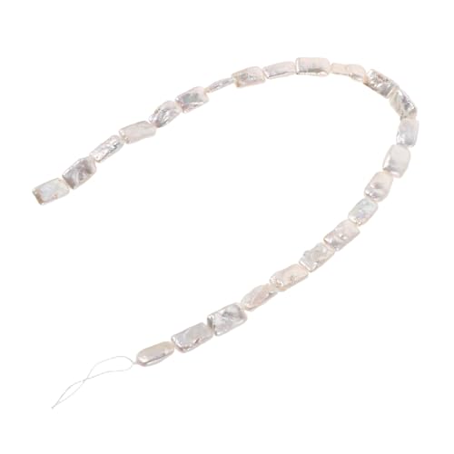 AUTSUPPL Natürliche Weiße Zuchtperlen Barockperlen Unregelmäßige Süßwasserperlen Perlenstrang DIY Schmuckherstellung für Halsketten Armbänder Ohrringe von AUTSUPPL