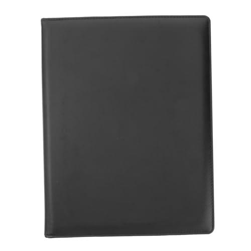 AUTSUPPL PU Leder Dokumentenmappe Multifunktionaler Organizer mit Schreibblock Stifthalter Business Aktenordner für Büro Schule und Professionelle Nutzung Schwarz von AUTSUPPL