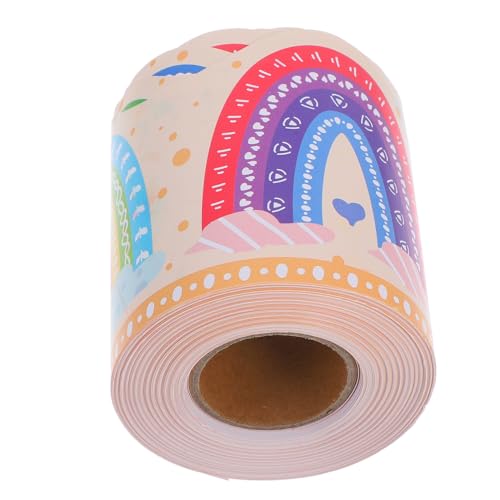 AUTSUPPL Pastellfarbener Rainbow Bulletin Board Border Trim aus Flexiblem Dickem Papier Vielseitige Pinnwanddekoration für Klassenzimmer Schule und Büro Einfach Zuschneidbar Stilvolle von AUTSUPPL