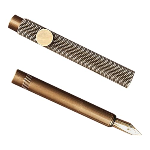 AUTSUPPL Retro Messing Füllfederhalter Mini Tragbar Elegant Nachfüllbar Feine Spitze Stilvoll Für Künstler Schüler Büro Schreiben von AUTSUPPL