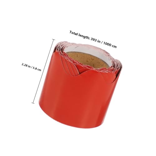 AUTSUPPL Schul-pinnwand-bordüre Rote Gewellte Randdekoration für Klassenzimmer Flexible Bulletin Board Border Trim Vielseitige Tafel Wanddeko Einfach Zuschneidbar Platzsparend für von AUTSUPPL