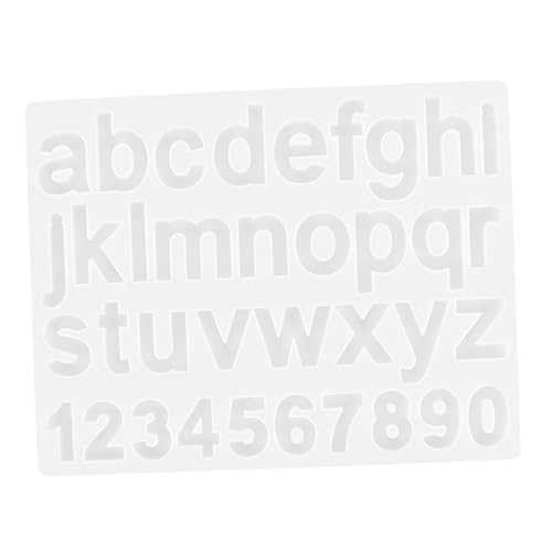 AUTSUPPL Silikonform Buchstaben Zahlen DIY Schmuck Gießform Non stick Epoxidharz Mold für Handmade Schmuckherstellung und Basteln Flexible Glatte Oberfläche Geeignet für Kreative Epoxy von AUTSUPPL