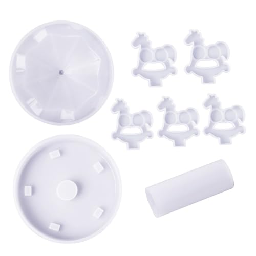 AUTSUPPL Silikonform DIY Drehkarussell Dekor Gießform Silikon mit Hoher Elastizität und Reißfestigkeit für Kreative Bastelarbeiten und Langlebige Handwerksprojekte von AUTSUPPL