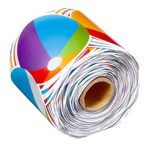 AUTSUPPL Strandparty Dekor Cartoon Beach Ball Sticker Pinnwand Bordüre Klassenzimmer Wanddeko Selbstklebend Leicht Entfernt für Sommer Feier und Foto Hintergrund von AUTSUPPL