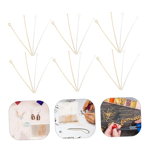 AUTSUPPL Teiliges DIY Schmuckset mit Versilberten Flachkopf eye Pins für Ohrringe Armbänder und Halsketten Vielseitige Schmuckkettelstifte für Individuelles Basteln und Schmuckherstellung von AUTSUPPL