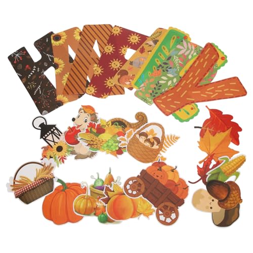 AUTSUPPL Thanksgiving Papier-dekoration Herbstliche Bastelvorlagen für Party Klassenzimmer Wandtafeln Bulletin Board Papierausschnitte für DIY Herbstdeko und Festliche Gestaltung AUTSUPPL Thanksgiving Papier-dekoration Herbstliche Bastelvorlagen für Party Klassenzimmer Wandtafeln Bulletin Board Papierausschnitte für DIY Herbstdeko und Festliche Gestaltung von AUTSUPPL