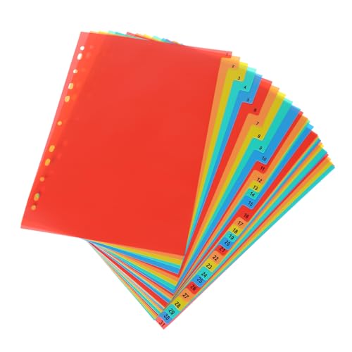 AUTSUPPL Trennblätter PVC Zahlen register für Ordner Büro Schule Dokumentenorganisation Robuste Langlebige Divider für Aktenordner und Notizbücher AUTSUPPL Trennblätter PVC Zahlen register für Ordner Büro Schule Dokumentenorganisation Robuste Langlebige Divider für Aktenordner und Notizbücher von AUTSUPPL