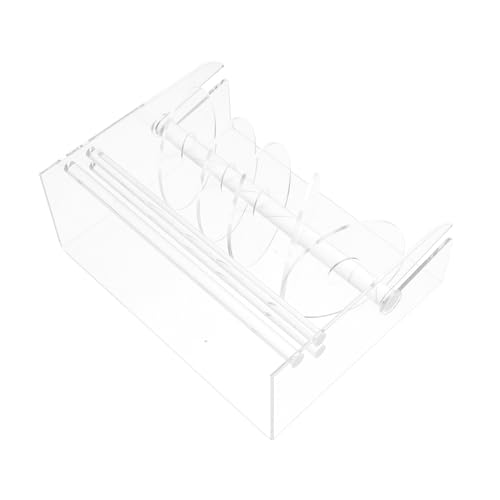 AUTSUPPL Verstellbarer Acryl-etiketten-spender Fächer Organizer für Büro und Basteln Platzsparender Aufbewahrungshalter für Stickerrollen Transparenter Rollenhalter für Effiziente Nutzung von AUTSUPPL