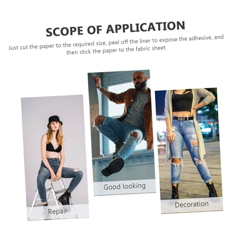 AUTSUPPL Waschbarer Selbstklebender Stoff patch zum Aufbügeln für Kleidung Reparatur und Dekoration Vielseitig für Jeans Taschen Hüte Schuhe DIY Bastelprojekte Langlebig Schnell von AUTSUPPL