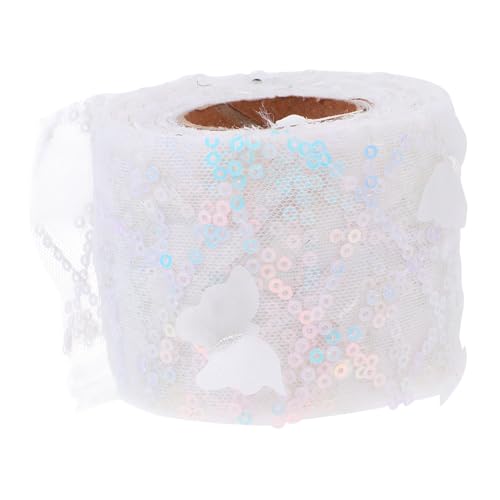 AUTSUPPL Weißes Besticktes Paillettenband Dünnes Chiffonband mit Sequin Design Strapazierfähiges DIY Nähzubehör für Haarschmuck Geschenkverpackungen und Bastelprojekte AUTSUPPL Weißes Besticktes Paillettenband Dünnes Chiffonband mit Sequin Design Strapazierfähiges DIY Nähzubehör für Haarschmuck Geschenkverpackungen und Bastelprojekte von AUTSUPPL