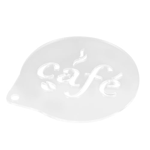 AUTSUPPL Wiederverwendbare Cappuccino Latte Schablone aus Lebensmittelechtem Material Waschbar mit Aufhängeöse Vielseitig für DIY Latte Art Milchschaum und Dessertdekoration Geeignet von AUTSUPPL