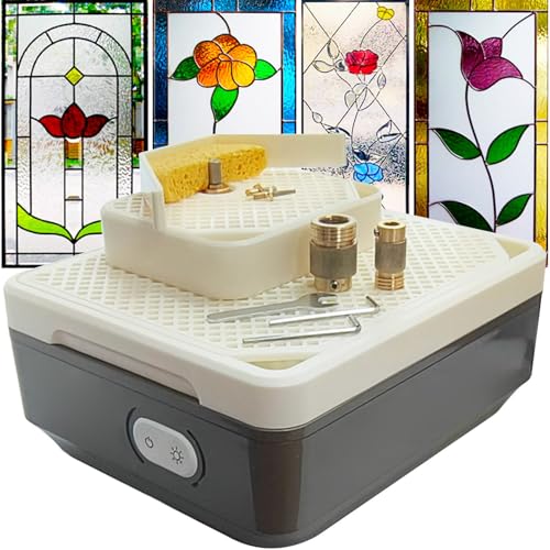 AUTUMFLATGAO Tragbarer Buntglas-Schleifer, Zweischichtiger Glasschleifer, 4200r Mini-DIY-Schleifwerkzeugsatz Mit 5 Schleifbits, Grob + Präzise, 2-3mm Glasbohrungen, 3-25mm Bogenschleifen AUTUMFLATGAO Tragbarer Buntglas-Schleifer, Zweischichtiger Glasschleifer, 4200r Mini-DIY-Schleifwerkzeugsatz Mit 5 Schleifbits, Grob + Präzise, 2-3mm Glasbohrungen, 3-25mm Bogenschleifen von AUTUMFLATGAO