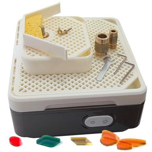AUTUMFLATGAO Zweischichtiger Buntglas-Schleifer, Tragbarer Glasmalerei-Schleifer, 4200r Mini-DIY-Schleifwerkzeugsatz Mit 5 Schleifbits, Grob + Präzise, 2-3mm Glasbohren, 3-25mm Bogenschleifen AUTUMFLATGAO Zweischichtiger Buntglas-Schleifer, Tragbarer Glasmalerei-Schleifer, 4200r Mini-DIY-Schleifwerkzeugsatz Mit 5 Schleifbits, Grob + Präzise, 2-3mm Glasbohren, 3-25mm Bogenschleifen von AUTUMFLATGAO