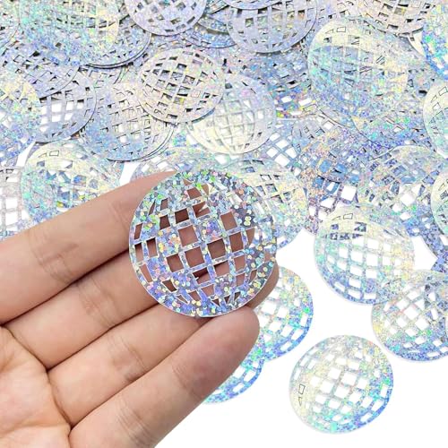100 Stück Discokugel-Konfetti-Dekoration, Glitzer-Kugel-Dekorationen, Disco-Party-Dekorationen, Party-Tischdekorationen für 70er und 80er Jahre, Disco-Mottoparty, Junggesellinnenabschied, 100 Stück Discokugel-Konfetti-Dekoration, Glitzer-Kugel-Dekorationen, Disco-Party-Dekorationen, Party-Tischdekorationen für 70er und 80er Jahre, Disco-Mottoparty, Junggesellinnenabschied, von AUTUUCKEE