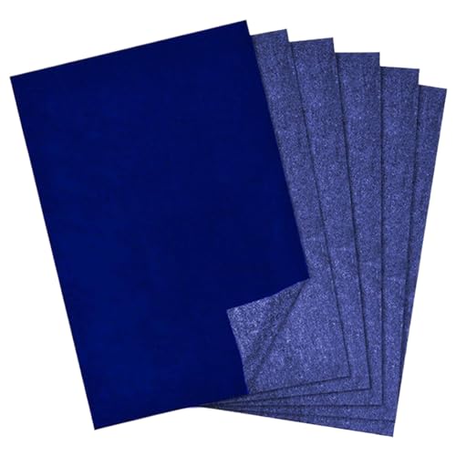 AUTUUCKEE 50 Blatt Transferpapier Kohlepapier Pauspapier Durchschlagpapier Blaupapier zum Durchschreiben, Graphitpapier A4 Abpauspapier für Papier Holz Leinwand Keramik, 22.8x33cm(Blau) von AUTUUCKEE