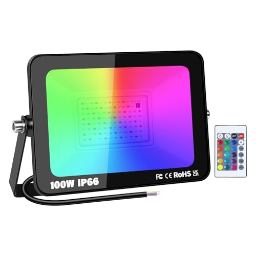 AUXTINGS RGB LED Strahler 100W Fluter Außen,4 Modi Bunt LED Flutlichtstrahler Mit Fernbedienung, IP66 Außenstrahler Wasserdicht LED Flutlicht,Garten Party Feiern Bühne Häuser Weihnachten Halloween AUXTINGS RGB LED Strahler 100W Fluter Außen,4 Modi Bunt LED Flutlichtstrahler Mit Fernbedienung, IP66 Außenstrahler Wasserdicht LED Flutlicht,Garten Party Feiern Bühne Häuser Weihnachten Halloween von AUXTINGS