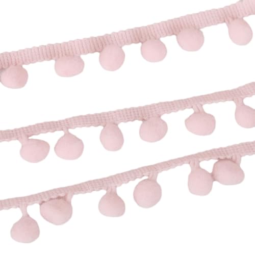 AUklOPVZZ Praktisches Band mit Bommelbesatz, Kugelfransen, breite Anwendung, mehrere Farben erhältlich, Polyester, 5 Yards, Bommelspitze, einfach, Hell Pink AUklOPVZZ Praktisches Band mit Bommelbesatz, Kugelfransen, breite Anwendung, mehrere Farben erhältlich, Polyester, 5 Yards, Bommelspitze, einfach, Hell Pink von AUklOPVZZ