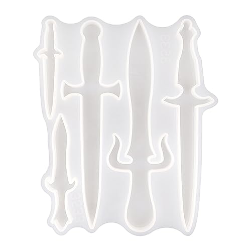 AUklOPVZZ Schwert DIY Weiche Leichte Silikonform Wiederverwendbare Tragbare Form Kleine Faltbare Einfache Aufbewahrung Anhängerformen Haushalt, 5 kleine Schwerter AUklOPVZZ Schwert DIY Weiche Leichte Silikonform Wiederverwendbare Tragbare Form Kleine Faltbare Einfache Aufbewahrung Anhängerformen Haushalt, 5 kleine Schwerter von AUklOPVZZ