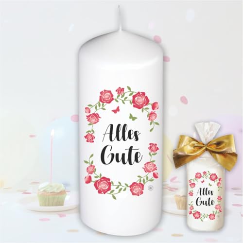 AV Andrea Verlag Kerze - Alles Gute ROSEN - Für Dich | bunte moderne Motive auf Tattoofolie | mit Geschenkfolie und goldener Schleife | Geburtstagskerze in Geschenkverpackung AV Andrea Verlag Kerze - Alles Gute ROSEN - Für Dich | bunte moderne Motive auf Tattoofolie | mit Geschenkfolie und goldener Schleife | Geburtstagskerze in Geschenkverpackung von AV Andrea Verlag