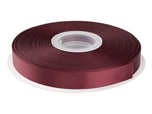 Avanava Doppelseitiges Satinband, 16 mm breit, 45 m (277-Burgunderrot) von AVANAVA
