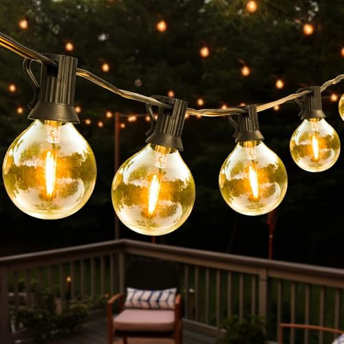 AVANLO LED Lichterkette Außen 45.7M/150FT Terrasse Lichterkette Outdoor Bruchsicher 75+3 G40 Glühbirnen Wasserdicht für Garten,Balkon,Hochzeiten,Partys Lichterkette Kugeln Innen von AVANLO