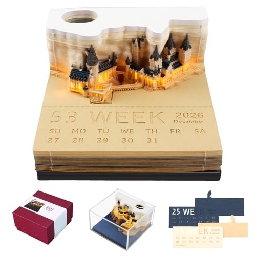 AVCXEC 2025 Tischkalender mit LED-Licht, 2025 Schreibtischkalender Memo Pad, Zeitmesser Kalender, 3D Kreativer Tischkalender DIY Notizen Notizblock, Geschenk für Weihnachten, Home Office Desktop AVCXEC 2025 Tischkalender mit LED-Licht, 2025 Schreibtischkalender Memo Pad, Zeitmesser Kalender, 3D Kreativer Tischkalender DIY Notizen Notizblock, Geschenk für Weihnachten, Home Office Desktop von AVCXEC