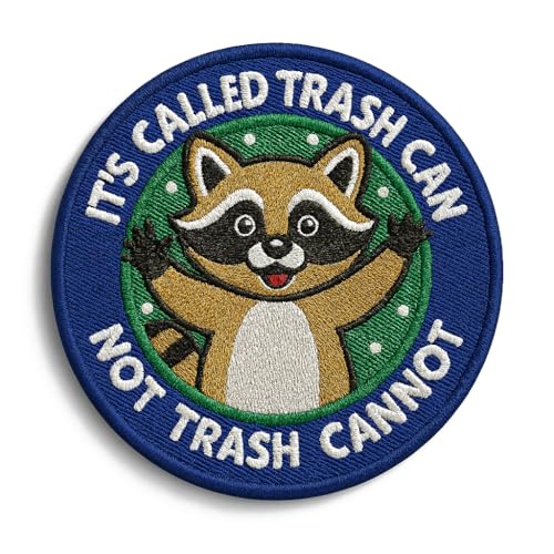 Aufnäher mit Aufschrift "It's Called Trash Can Not Trash Cannot Iron On - Iron On,Sew On Moral", dekorative Patches für Weste, DIY-Applikationen, Trucker-Hüte, Kleidung, Rucksack, Waschbär, Größe 7,6 Aufnäher mit Aufschrift "It's Called Trash Can Not Trash Cannot Iron On - Iron On,Sew On Moral", dekorative Patches für Weste, DIY-Applikationen, Trucker-Hüte, Kleidung, Rucksack, Waschbär, Größe 7,6 von AVERLUWOWOOD