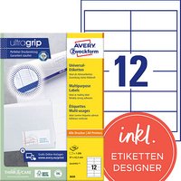 1.200 AVERY Zweckform Etiketten 3659 weiß 97,0 x 42,3 mm 1.200 AVERY Zweckform Etiketten 3659 weiß 97,0 x 42,3 mm von AVERY Zweckform