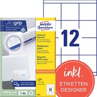 1.200 AVERY Zweckform Etiketten 3661 weiß 70,0 x 67,7 mm 1.200 AVERY Zweckform Etiketten 3661 weiß 70,0 x 67,7 mm von AVERY Zweckform
