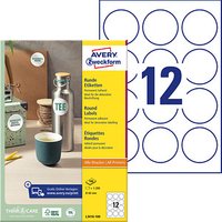 1.200 AVERY Zweckform Etiketten L3416-100 weiß 60,0 x 60,0 mm von AVERY Zweckform