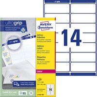 1.400 AVERY Zweckform Adressetiketten L7163-100 weiß 99,1 x 38,1 mm 1.400 AVERY Zweckform Adressetiketten L7163-100 weiß 99,1 x 38,1 mm von AVERY Zweckform