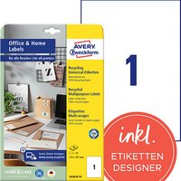 10 AVERY Zweckform Etiketten LR3478-10 weiß 210,0 x 297,0 mm 10 AVERY Zweckform Etiketten LR3478-10 weiß 210,0 x 297,0 mm von AVERY Zweckform