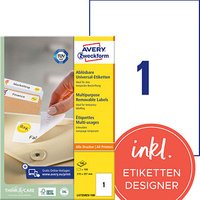 100 AVERY Zweckform Etiketten L4735REV-100 weiß 210,0 x 297,0 mm 100 AVERY Zweckform Etiketten L4735REV-100 weiß 210,0 x 297,0 mm von AVERY Zweckform