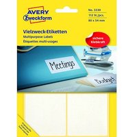 112 AVERY Zweckform Etiketten 3330 weiß 80,0 x 54,0 mm 112 AVERY Zweckform Etiketten 3330 weiß 80,0 x 54,0 mm von AVERY Zweckform