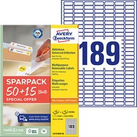 AVERY Zweckform Etiketten weiß 25,4 x 10,0 mm, 65 Blatt von AVERY Zweckform