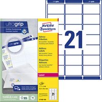 2.100 AVERY Zweckform Adressetiketten L7160-100 weiß 63,5 x 38,1 mm 2.100 AVERY Zweckform Adressetiketten L7160-100 weiß 63,5 x 38,1 mm von AVERY Zweckform