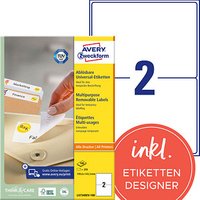 200 AVERY Zweckform Etiketten L4734REV-100 weiß 199,6 x 143,5 mm 200 AVERY Zweckform Etiketten L4734REV-100 weiß 199,6 x 143,5 mm von AVERY Zweckform