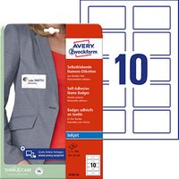 200 AVERY Zweckform Namensetiketten J4785-20 weiß 80,0 x 50,0 mm 200 AVERY Zweckform Namensetiketten J4785-20 weiß 80,0 x 50,0 mm von AVERY Zweckform
