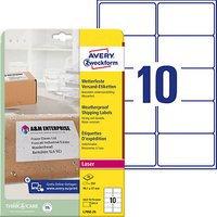 250 AVERY Zweckform Folien-Versandetiketten L7992-25 weiß 99,1 x 57,0 mm 250 AVERY Zweckform Folien-Versandetiketten L7992-25 weiß 99,1 x 57,0 mm von AVERY Zweckform